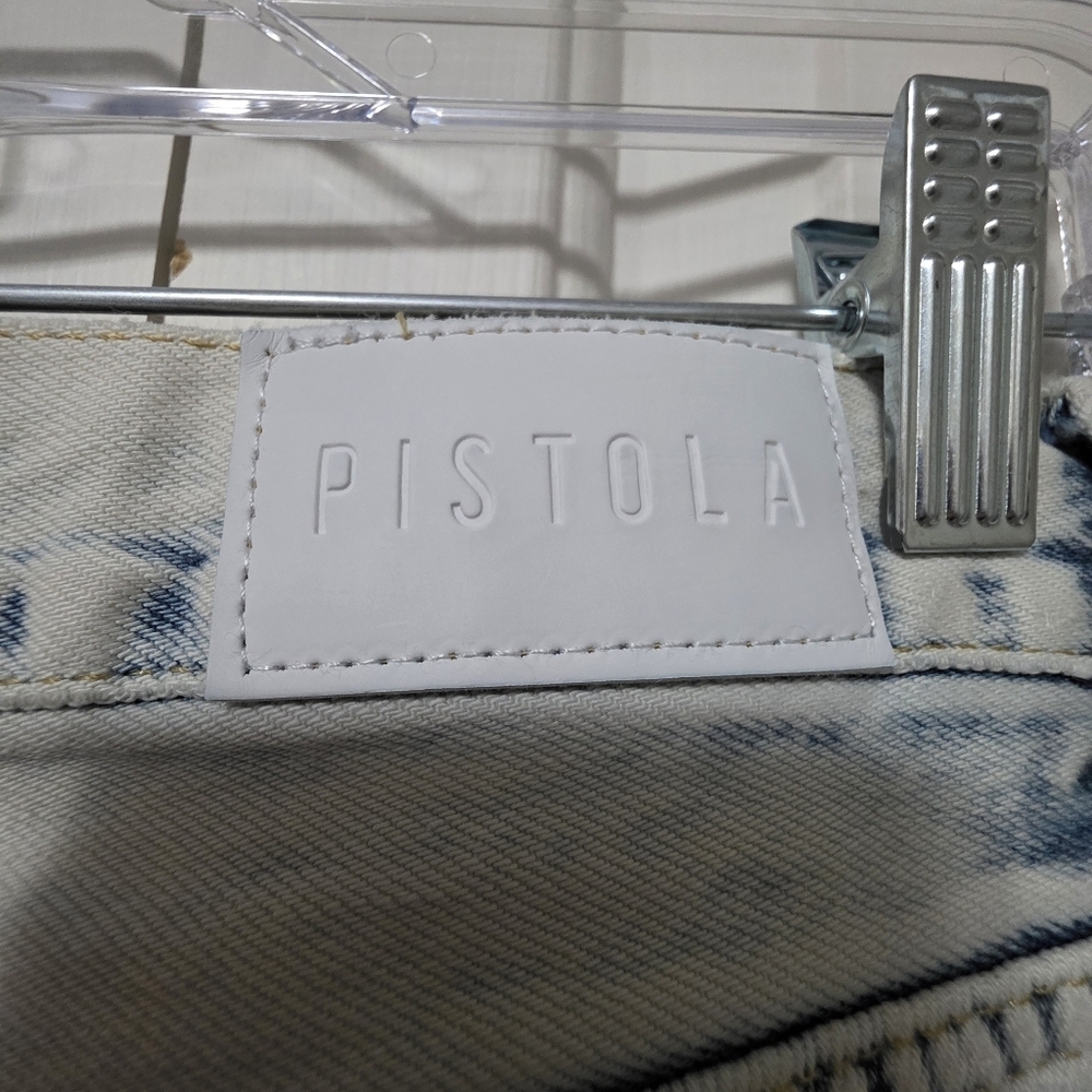 Pistola Charlie Acid Wash High Rise Straight Leg Jeans Size 28 - Picture 7 of 12